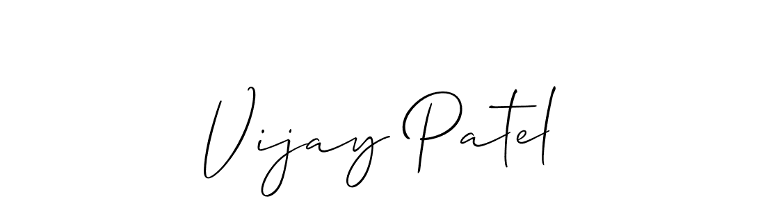 You should practise on your own different ways (Allison_Script) to write your name (Vijay Patel) in signature. don't let someone else do it for you. Vijay Patel signature style 2 images and pictures png