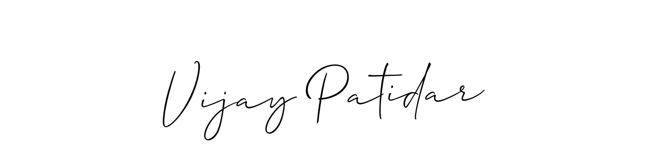 Similarly Allison_Script is the best handwritten signature design. Signature creator online .You can use it as an online autograph creator for name Vijay Patidar. Vijay Patidar signature style 2 images and pictures png