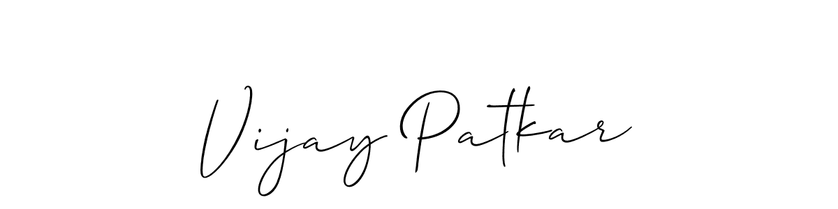 Design your own signature with our free online signature maker. With this signature software, you can create a handwritten (Allison_Script) signature for name Vijay Patkar. Vijay Patkar signature style 2 images and pictures png