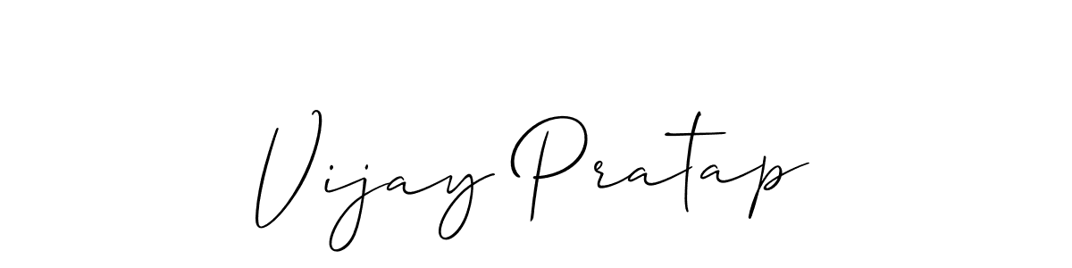 Use a signature maker to create a handwritten signature online. With this signature software, you can design (Allison_Script) your own signature for name Vijay Pratap. Vijay Pratap signature style 2 images and pictures png
