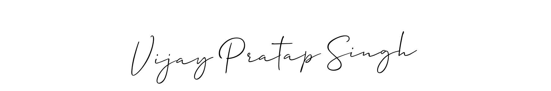 if you are searching for the best signature style for your name Vijay Pratap Singh. so please give up your signature search. here we have designed multiple signature styles  using Allison_Script. Vijay Pratap Singh signature style 2 images and pictures png