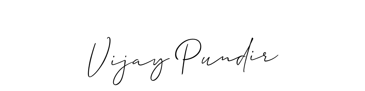 You should practise on your own different ways (Allison_Script) to write your name (Vijay Pundir) in signature. don't let someone else do it for you. Vijay Pundir signature style 2 images and pictures png