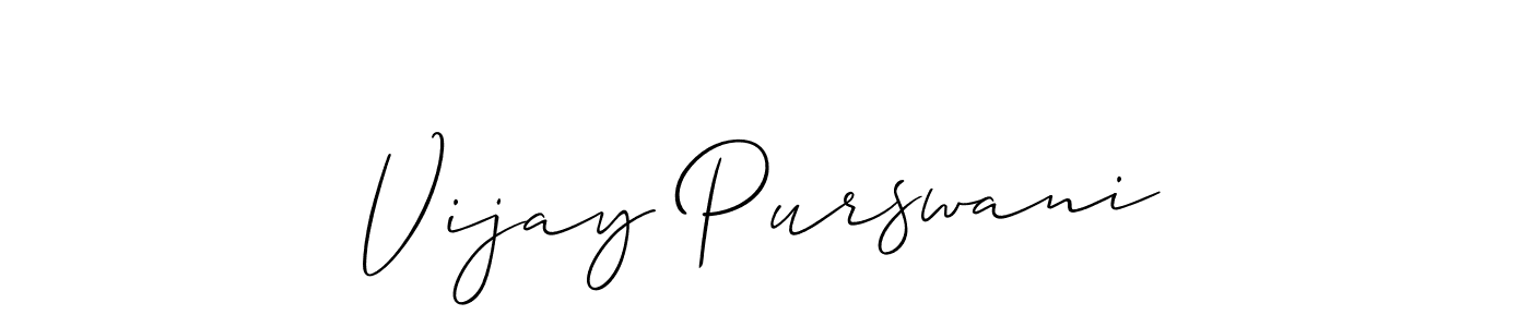 Also You can easily find your signature by using the search form. We will create Vijay Purswani name handwritten signature images for you free of cost using Allison_Script sign style. Vijay Purswani signature style 2 images and pictures png