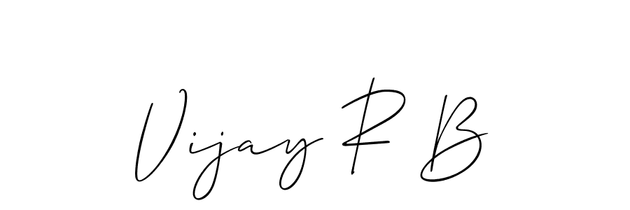 Create a beautiful signature design for name Vijay R B. With this signature (Allison_Script) fonts, you can make a handwritten signature for free. Vijay R B signature style 2 images and pictures png