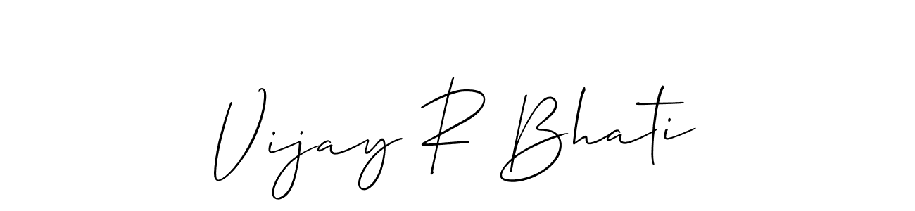 Vijay R Bhati stylish signature style. Best Handwritten Sign (Allison_Script) for my name. Handwritten Signature Collection Ideas for my name Vijay R Bhati. Vijay R Bhati signature style 2 images and pictures png