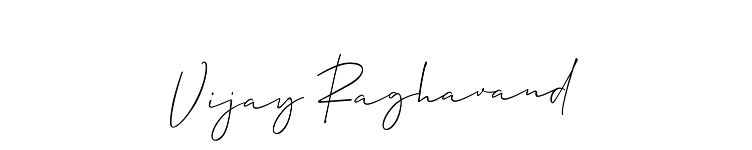 How to make Vijay Raghavand name signature. Use Allison_Script style for creating short signs online. This is the latest handwritten sign. Vijay Raghavand signature style 2 images and pictures png