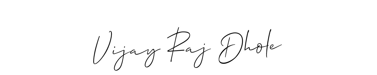 How to make Vijay Raj Dhole name signature. Use Allison_Script style for creating short signs online. This is the latest handwritten sign. Vijay Raj Dhole signature style 2 images and pictures png