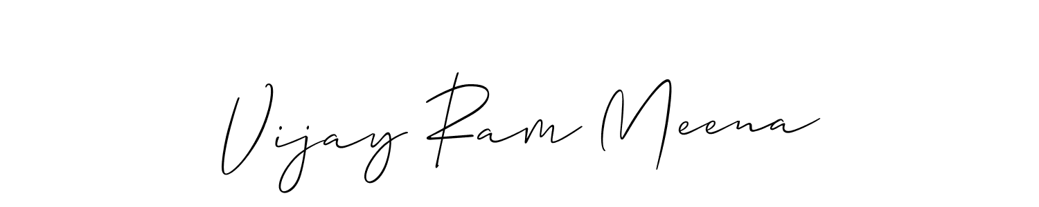 You should practise on your own different ways (Allison_Script) to write your name (Vijay Ram Meena) in signature. don't let someone else do it for you. Vijay Ram Meena signature style 2 images and pictures png