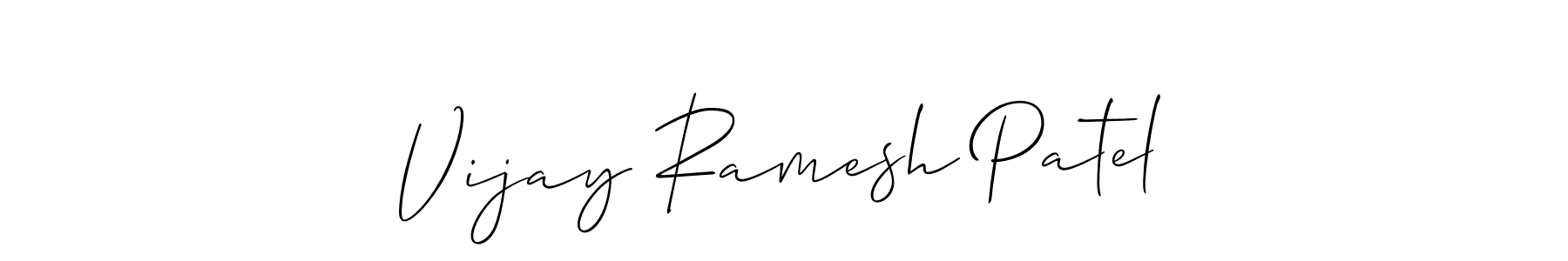 You should practise on your own different ways (Allison_Script) to write your name (Vijay Ramesh Patel) in signature. don't let someone else do it for you. Vijay Ramesh Patel signature style 2 images and pictures png