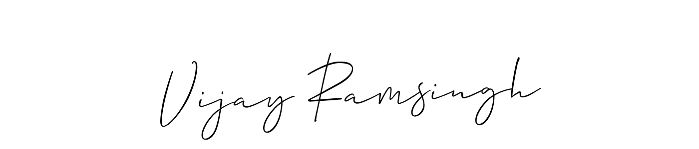 Also You can easily find your signature by using the search form. We will create Vijay Ramsingh name handwritten signature images for you free of cost using Allison_Script sign style. Vijay Ramsingh signature style 2 images and pictures png
