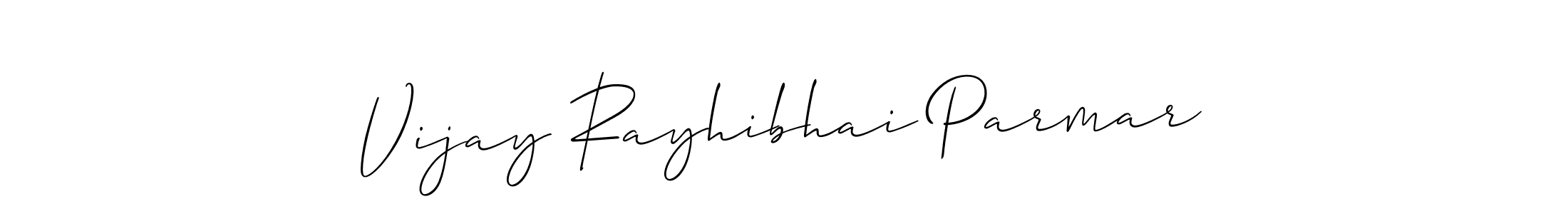 The best way (Allison_Script) to make a short signature is to pick only two or three words in your name. The name Vijay Rayhibhai Parmar include a total of six letters. For converting this name. Vijay Rayhibhai Parmar signature style 2 images and pictures png