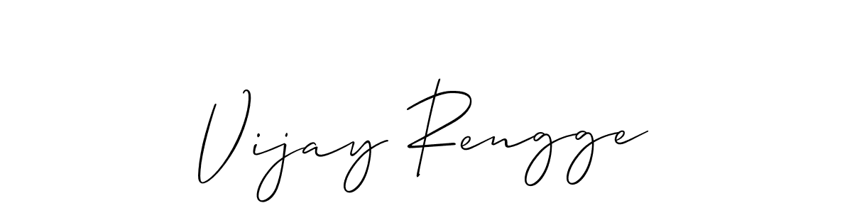 Make a beautiful signature design for name Vijay Rengge. With this signature (Allison_Script) style, you can create a handwritten signature for free. Vijay Rengge signature style 2 images and pictures png