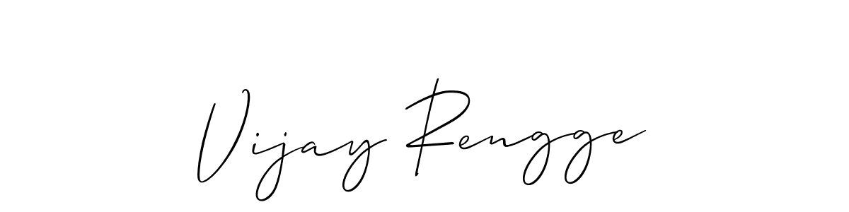 How to make Vijay Rengge signature? Allison_Script is a professional autograph style. Create handwritten signature for Vijay Rengge name. Vijay Rengge signature style 2 images and pictures png