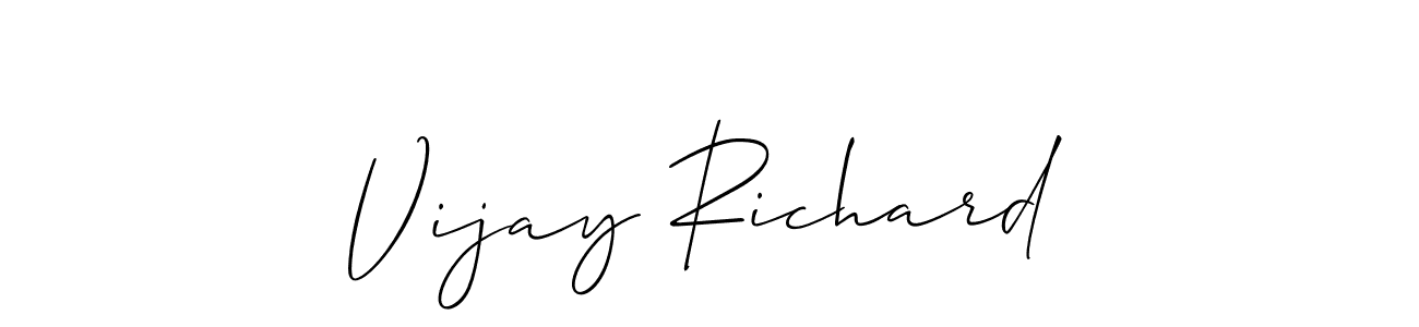 Also we have Vijay Richard name is the best signature style. Create professional handwritten signature collection using Allison_Script autograph style. Vijay Richard signature style 2 images and pictures png