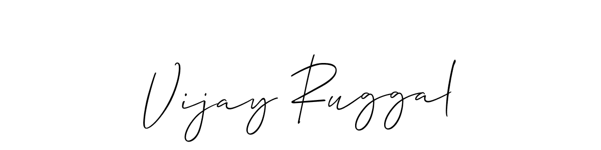 Design your own signature with our free online signature maker. With this signature software, you can create a handwritten (Allison_Script) signature for name Vijay Ruggal. Vijay Ruggal signature style 2 images and pictures png