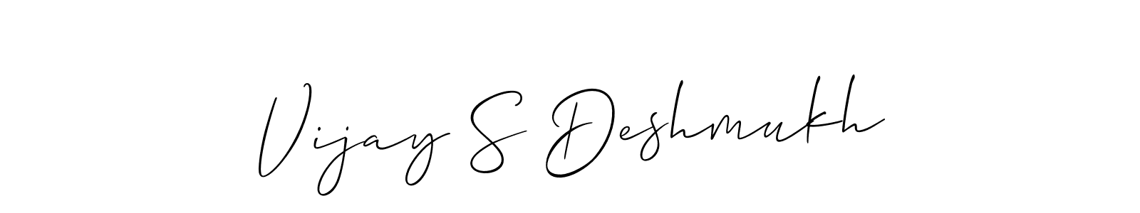 Also we have Vijay S Deshmukh name is the best signature style. Create professional handwritten signature collection using Allison_Script autograph style. Vijay S Deshmukh signature style 2 images and pictures png