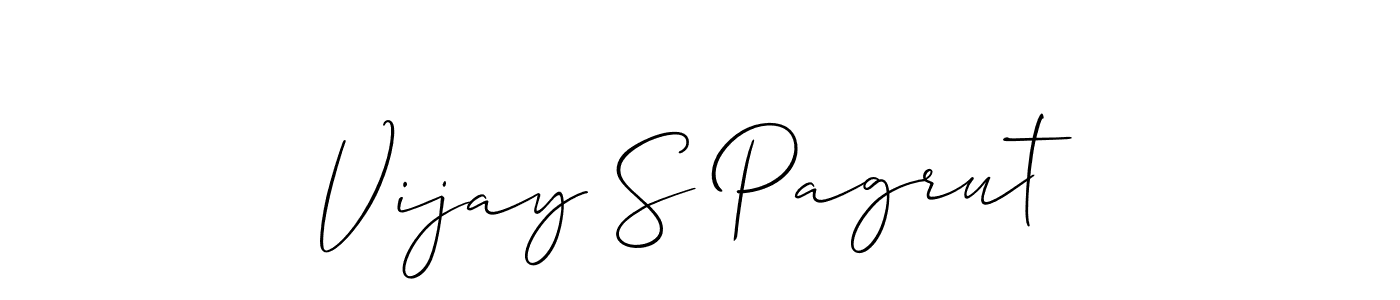 Use a signature maker to create a handwritten signature online. With this signature software, you can design (Allison_Script) your own signature for name Vijay S Pagrut. Vijay S Pagrut signature style 2 images and pictures png