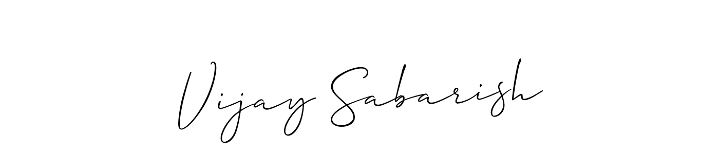 Make a short Vijay Sabarish signature style. Manage your documents anywhere anytime using Allison_Script. Create and add eSignatures, submit forms, share and send files easily. Vijay Sabarish signature style 2 images and pictures png