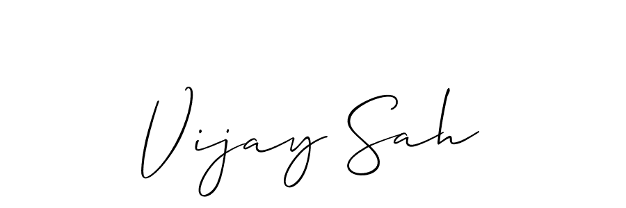 You should practise on your own different ways (Allison_Script) to write your name (Vijay Sah) in signature. don't let someone else do it for you. Vijay Sah signature style 2 images and pictures png