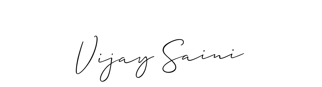 Design your own signature with our free online signature maker. With this signature software, you can create a handwritten (Allison_Script) signature for name Vijay Saini. Vijay Saini signature style 2 images and pictures png