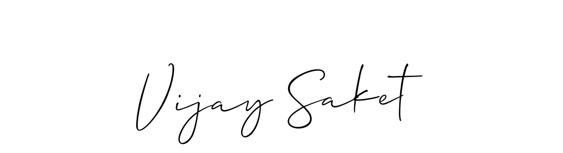 Also You can easily find your signature by using the search form. We will create Vijay Saket name handwritten signature images for you free of cost using Allison_Script sign style. Vijay Saket signature style 2 images and pictures png