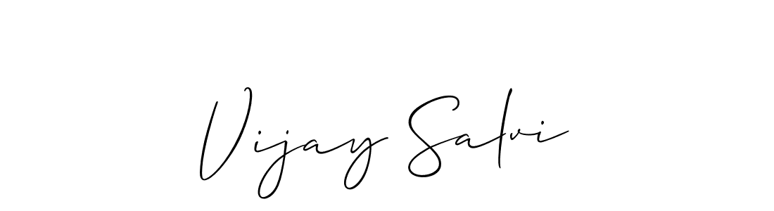 Make a beautiful signature design for name Vijay Salvi. With this signature (Allison_Script) style, you can create a handwritten signature for free. Vijay Salvi signature style 2 images and pictures png