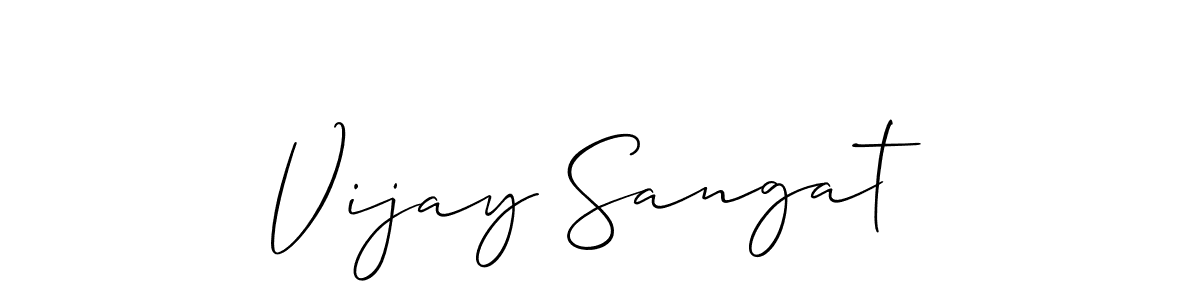 if you are searching for the best signature style for your name Vijay Sangat. so please give up your signature search. here we have designed multiple signature styles  using Allison_Script. Vijay Sangat signature style 2 images and pictures png