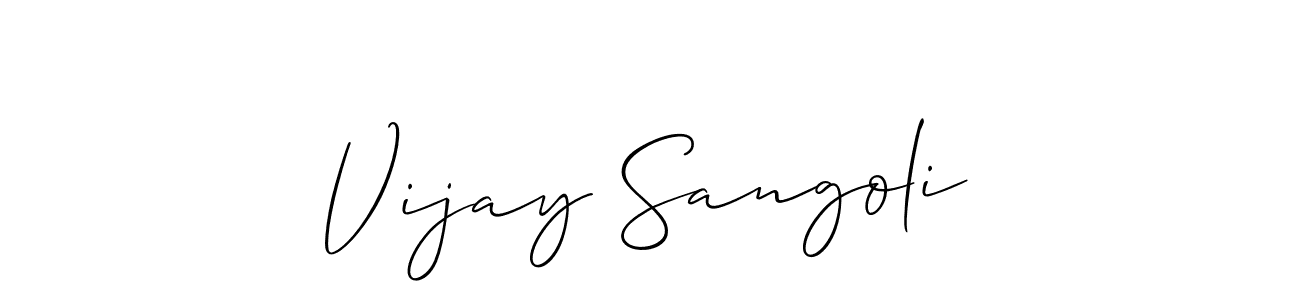 Also we have Vijay Sangoli name is the best signature style. Create professional handwritten signature collection using Allison_Script autograph style. Vijay Sangoli signature style 2 images and pictures png