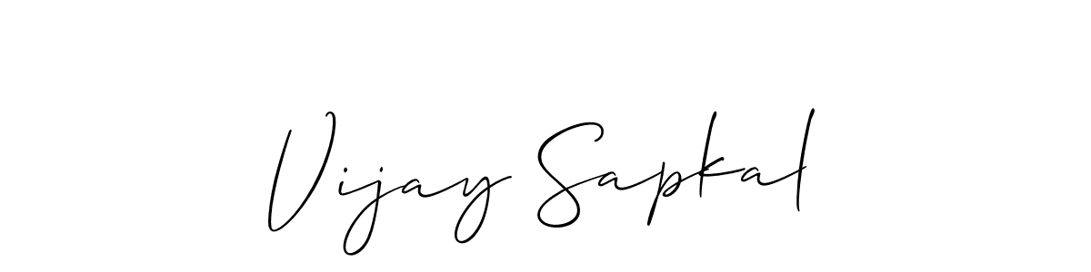 The best way (Allison_Script) to make a short signature is to pick only two or three words in your name. The name Vijay Sapkal include a total of six letters. For converting this name. Vijay Sapkal signature style 2 images and pictures png