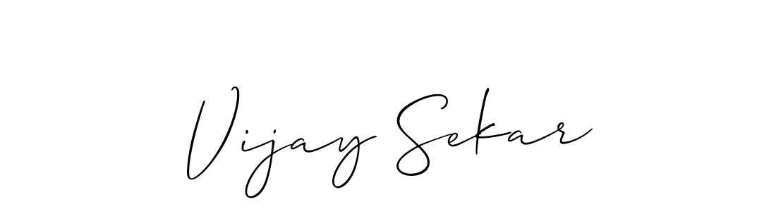 Also we have Vijay Sekar name is the best signature style. Create professional handwritten signature collection using Allison_Script autograph style. Vijay Sekar signature style 2 images and pictures png