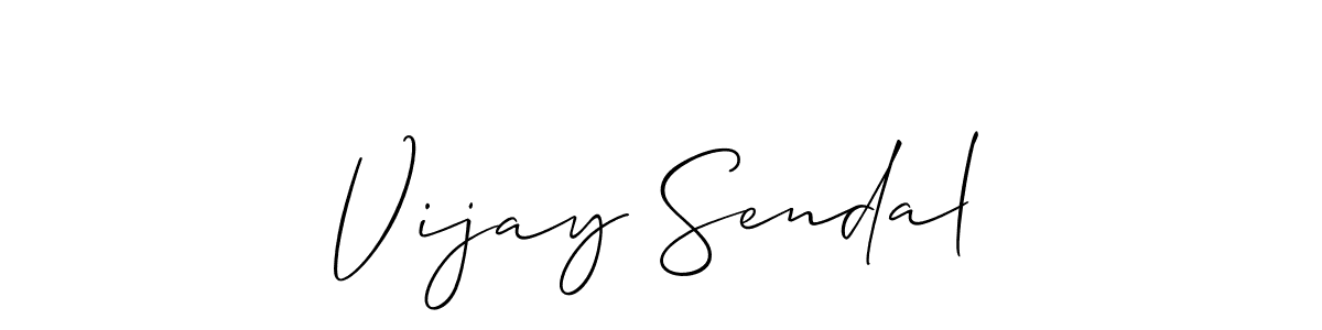 This is the best signature style for the Vijay Sendal name. Also you like these signature font (Allison_Script). Mix name signature. Vijay Sendal signature style 2 images and pictures png