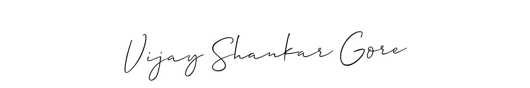 if you are searching for the best signature style for your name Vijay Shankar Gore. so please give up your signature search. here we have designed multiple signature styles  using Allison_Script. Vijay Shankar Gore signature style 2 images and pictures png