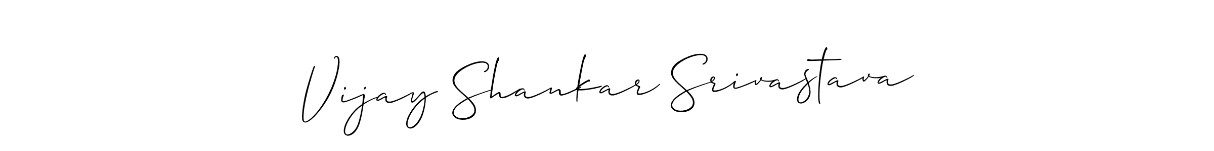 How to make Vijay Shankar Srivastava name signature. Use Allison_Script style for creating short signs online. This is the latest handwritten sign. Vijay Shankar Srivastava signature style 2 images and pictures png