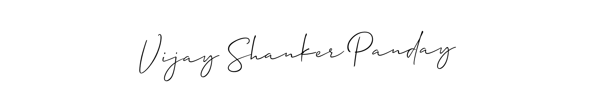 Make a beautiful signature design for name Vijay Shanker Panday. With this signature (Allison_Script) style, you can create a handwritten signature for free. Vijay Shanker Panday signature style 2 images and pictures png