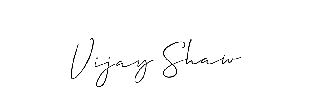 Also we have Vijay Shaw name is the best signature style. Create professional handwritten signature collection using Allison_Script autograph style. Vijay Shaw signature style 2 images and pictures png