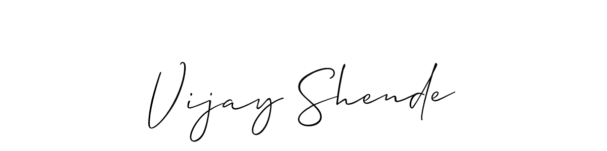 Also You can easily find your signature by using the search form. We will create Vijay Shende name handwritten signature images for you free of cost using Allison_Script sign style. Vijay Shende signature style 2 images and pictures png