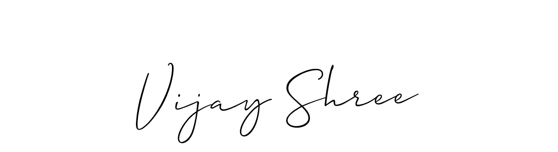 The best way (Allison_Script) to make a short signature is to pick only two or three words in your name. The name Vijay Shree include a total of six letters. For converting this name. Vijay Shree signature style 2 images and pictures png