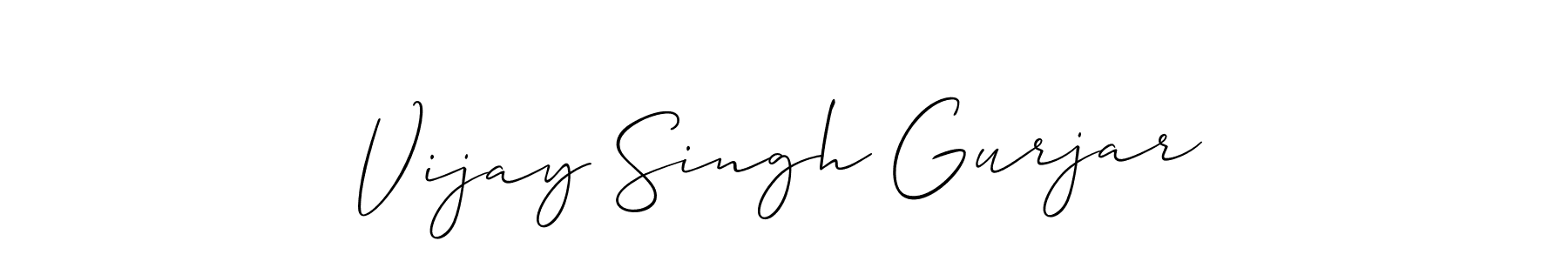 Also we have Vijay Singh Gurjar name is the best signature style. Create professional handwritten signature collection using Allison_Script autograph style. Vijay Singh Gurjar signature style 2 images and pictures png