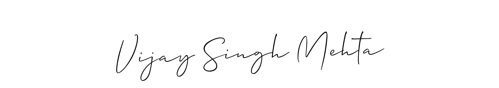 Make a short Vijay Singh Mehta signature style. Manage your documents anywhere anytime using Allison_Script. Create and add eSignatures, submit forms, share and send files easily. Vijay Singh Mehta signature style 2 images and pictures png