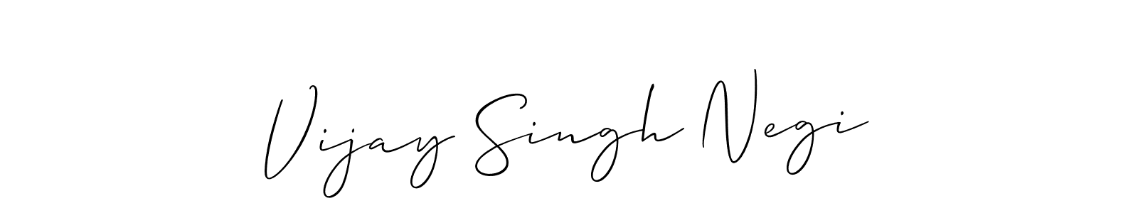 Design your own signature with our free online signature maker. With this signature software, you can create a handwritten (Allison_Script) signature for name Vijay Singh Negi. Vijay Singh Negi signature style 2 images and pictures png