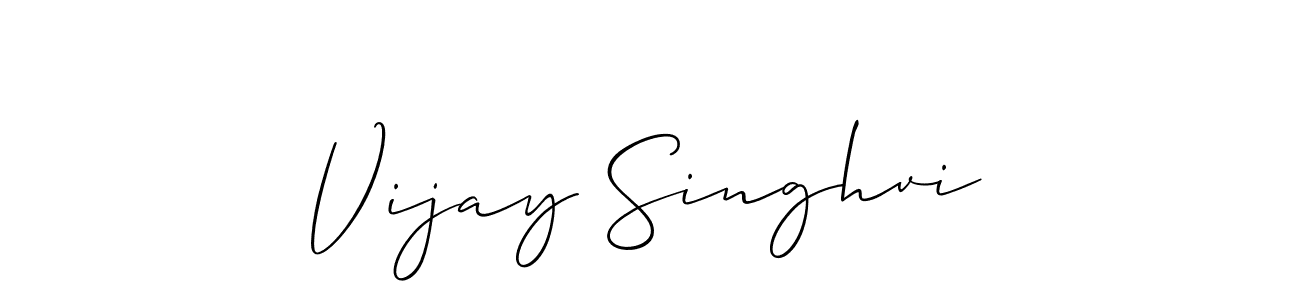 Allison_Script is a professional signature style that is perfect for those who want to add a touch of class to their signature. It is also a great choice for those who want to make their signature more unique. Get Vijay Singhvi name to fancy signature for free. Vijay Singhvi signature style 2 images and pictures png