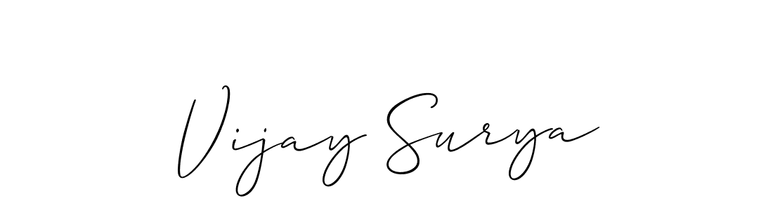This is the best signature style for the Vijay Surya name. Also you like these signature font (Allison_Script). Mix name signature. Vijay Surya signature style 2 images and pictures png