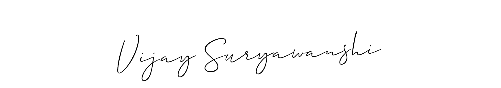 How to make Vijay Suryawanshi name signature. Use Allison_Script style for creating short signs online. This is the latest handwritten sign. Vijay Suryawanshi signature style 2 images and pictures png