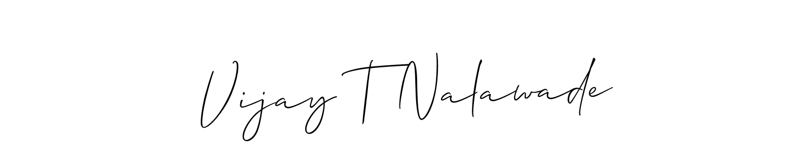 Design your own signature with our free online signature maker. With this signature software, you can create a handwritten (Allison_Script) signature for name Vijay T Nalawade. Vijay T Nalawade signature style 2 images and pictures png