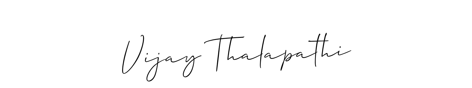 Allison_Script is a professional signature style that is perfect for those who want to add a touch of class to their signature. It is also a great choice for those who want to make their signature more unique. Get Vijay Thalapathi name to fancy signature for free. Vijay Thalapathi signature style 2 images and pictures png