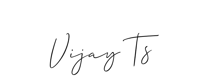 Make a beautiful signature design for name Vijay Ts. With this signature (Allison_Script) style, you can create a handwritten signature for free. Vijay Ts signature style 2 images and pictures png