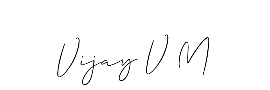 Similarly Allison_Script is the best handwritten signature design. Signature creator online .You can use it as an online autograph creator for name Vijay V M. Vijay V M signature style 2 images and pictures png