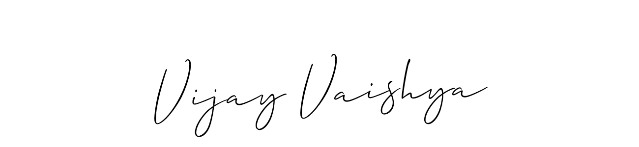 How to make Vijay Vaishya signature? Allison_Script is a professional autograph style. Create handwritten signature for Vijay Vaishya name. Vijay Vaishya signature style 2 images and pictures png