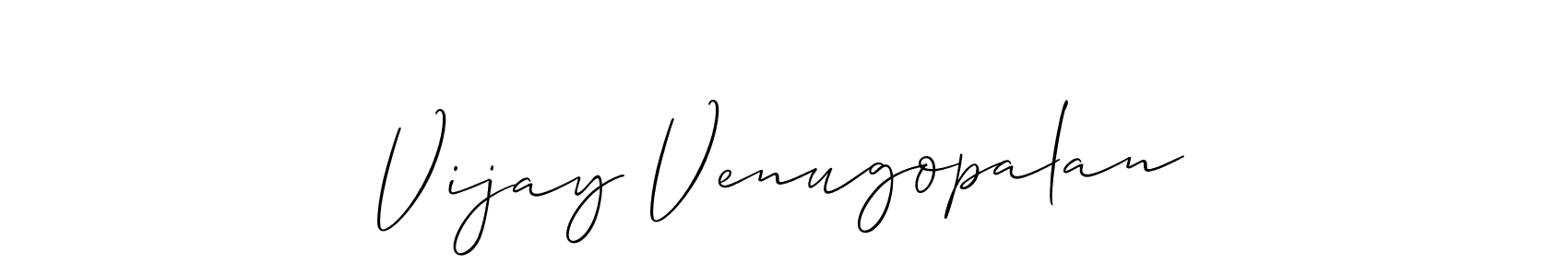 The best way (Allison_Script) to make a short signature is to pick only two or three words in your name. The name Vijay Venugopalan include a total of six letters. For converting this name. Vijay Venugopalan signature style 2 images and pictures png