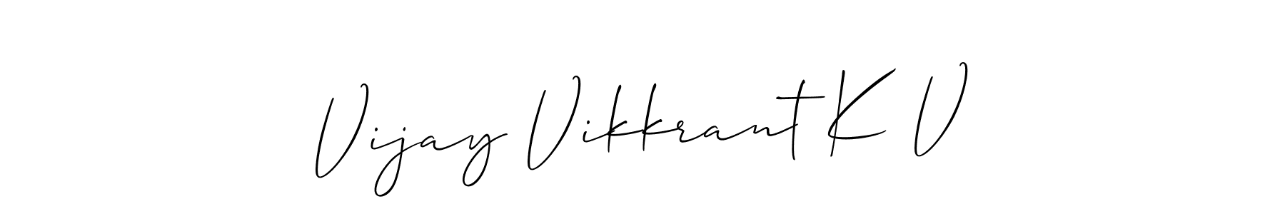 Best and Professional Signature Style for Vijay Vikkrant K V. Allison_Script Best Signature Style Collection. Vijay Vikkrant K V signature style 2 images and pictures png